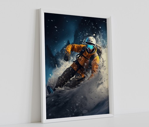 Snowboarder poster print wall - snowboarder,