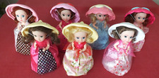 JOB LOT BUNDLE 7 VINTAGE EMCO CUPCAKE SURPRISE DOLLS WITH THEIR HATS - CUP CAKE