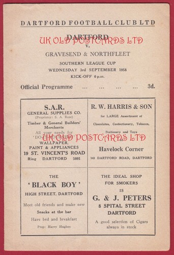 Football programme dartford - -,