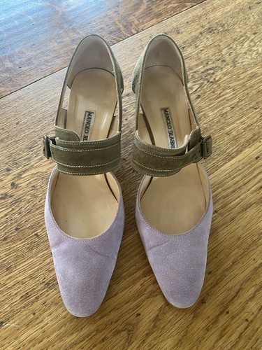 Manolo blahnik suede mary jane - manolo,