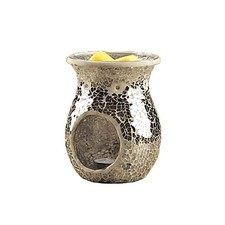 Tealight Burner Grey Crackle