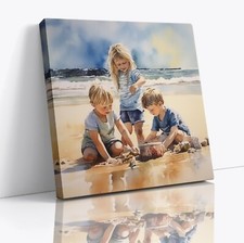Children Playing On Beach