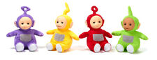 NEW OFFICIAL 8" SITTING TELETUBBIES TINKY WINKY LAA-LAA DISPY PO PLASTIC FACE