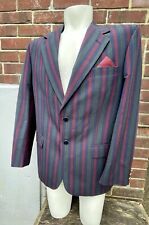 Brook Taverner Men’s Striped Boating Blazer Cruise Races  Jacket 40”S