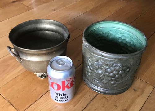 Vintage brass jardiniere - ,