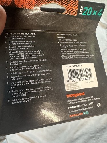 Mongoose bike tube - mongoose,