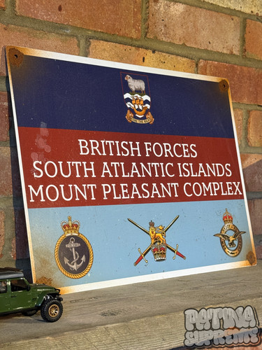 Falklands sign man cave bar - sign,