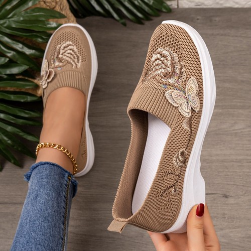 Ladies slip trainers wide - slip,