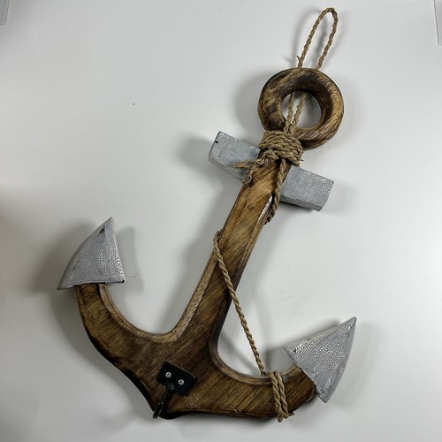 Rustic wooden ship anchor - rustic, wall