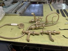 Vintage Bath Taps Possibly Brass Or Gold Plated ?