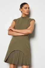 Elegant new khaki green crepe