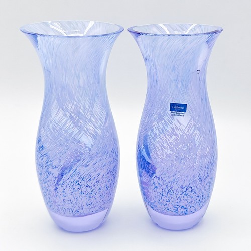 Pair caithness glass - glass, posy