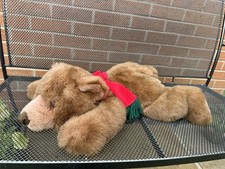 Allders Exclusive Brown Bear Red Scarf Large Soft Plush Toy  22” laying down
