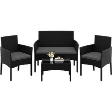 4-Piece Garden Sofa Set Wicker
