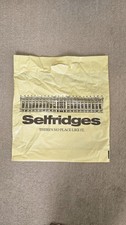 Vintage Large Selfridges Carrier Bag There's No Place Like It London  plastic