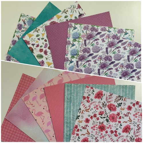 12x assorted patterned backing - patterned,