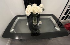 Smoked Glass Dining Table with