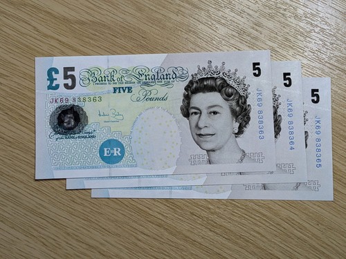 Three consecutive five - , pound