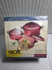 6pc Visions Corning Cranberry