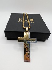Gold silver cross crucifix