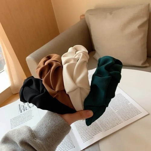Wide satin headband women - wide,