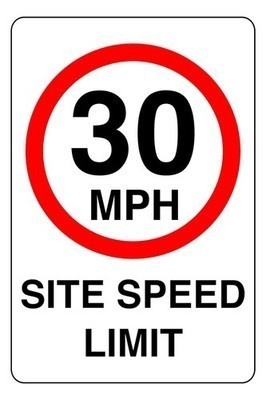 30mph site speed - limit, safety