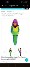 The Puppet Company VGC Plum Headed Parakeet Parrot Toy RRP 24.99