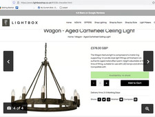 Wagonwheel Ceiling Light