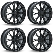 Set of 4 17" Satin Black Alloy