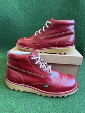 Kickers Kick Hi Red Leather