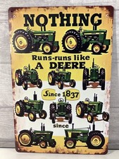 John Deere Tractor Metal Sign