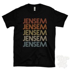 JENSEM REPEATED RETRO STYLE T-SHIRT mens & womens novelty cool name gift
