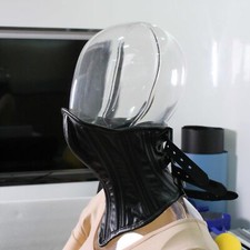 PU Leather Facemask Neck Collar Corset Restraint Posture Bondage Slave Chocker