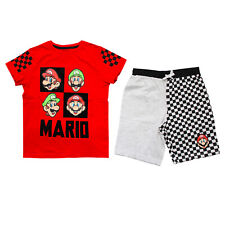 Licensed DIFUZED Boys Super Mario Shortie Pyjamas PJ Pjs Sleepwear 3 4 5 6 7 8 9