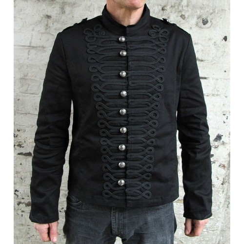 Men gothic military jacket - military,