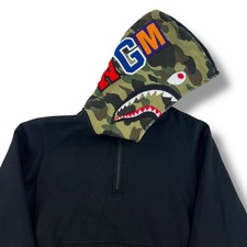 Bape Black Shark 1/4 Zip Hoodie