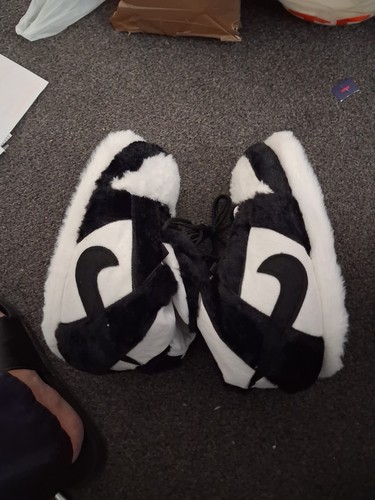 Nike fluffy sneaker slippers