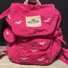 Hollister Pink Canvas Backpack