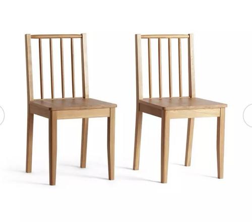 Set brown solid - 2, oak