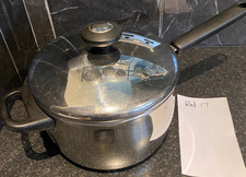 Quality 2 Handled Stainless Steel Copper Bottom Saucepan + Metal Lid- Ref 17