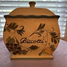Vintage Biscotti Cookie Jar