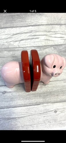 Novelty pig book ends - novelty,