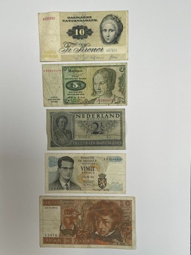 European vintage banknotes - european,