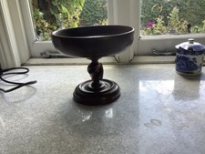 Turned Dark Wood Fruit Stand