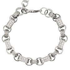 3D Silver ICED OUT Bracelet -