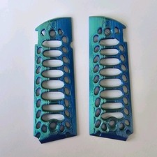 BLUE GREEN Skeleton 1911 Grips