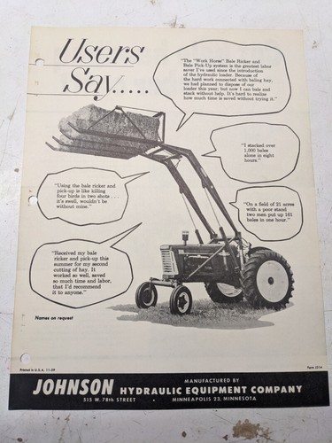 Johnson work horse - johnson, loader