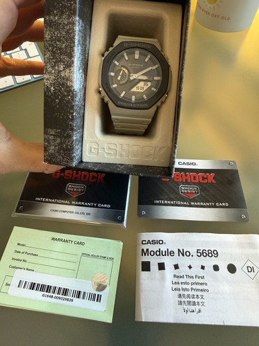 Casio shock grey analog - g-shock,