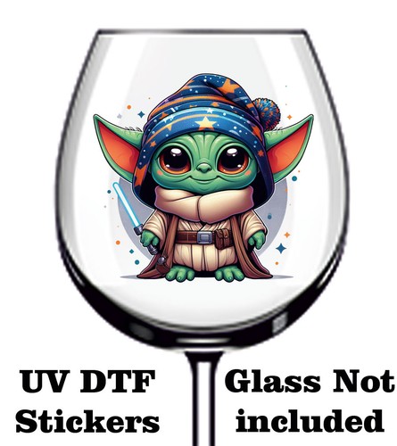 Colourful baby yoda - yoda, uv-dtf