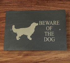 Large Laser Engraved Beware of
